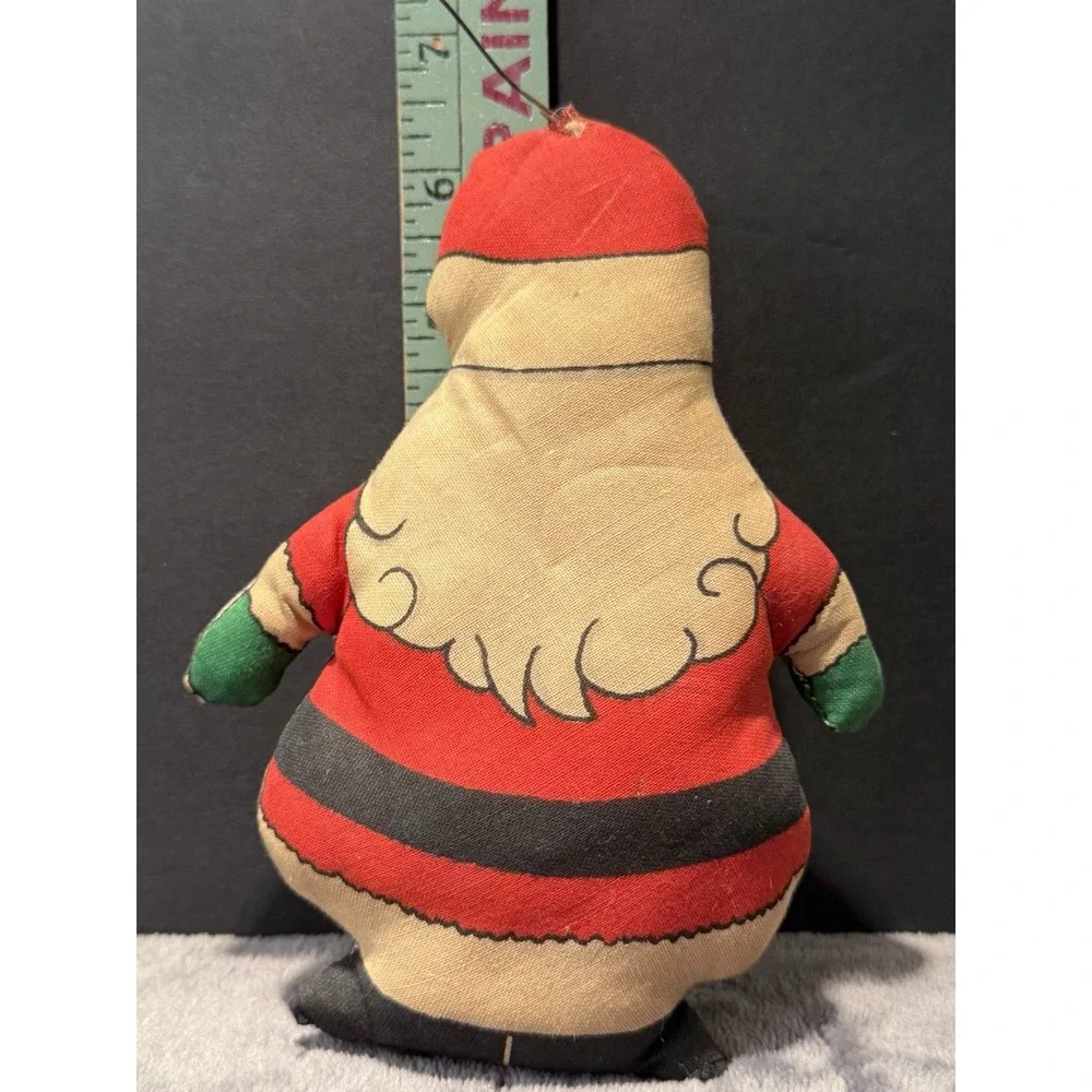 Vintage Stuffed Cloth Santa Clause Doll/Toy/ Christmas‎ Ornament  6 in